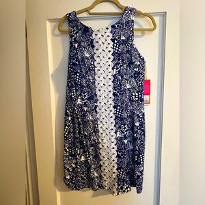 NWT Lilly Pulitzer for Target navy floral preppy dress